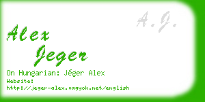 alex jeger business card